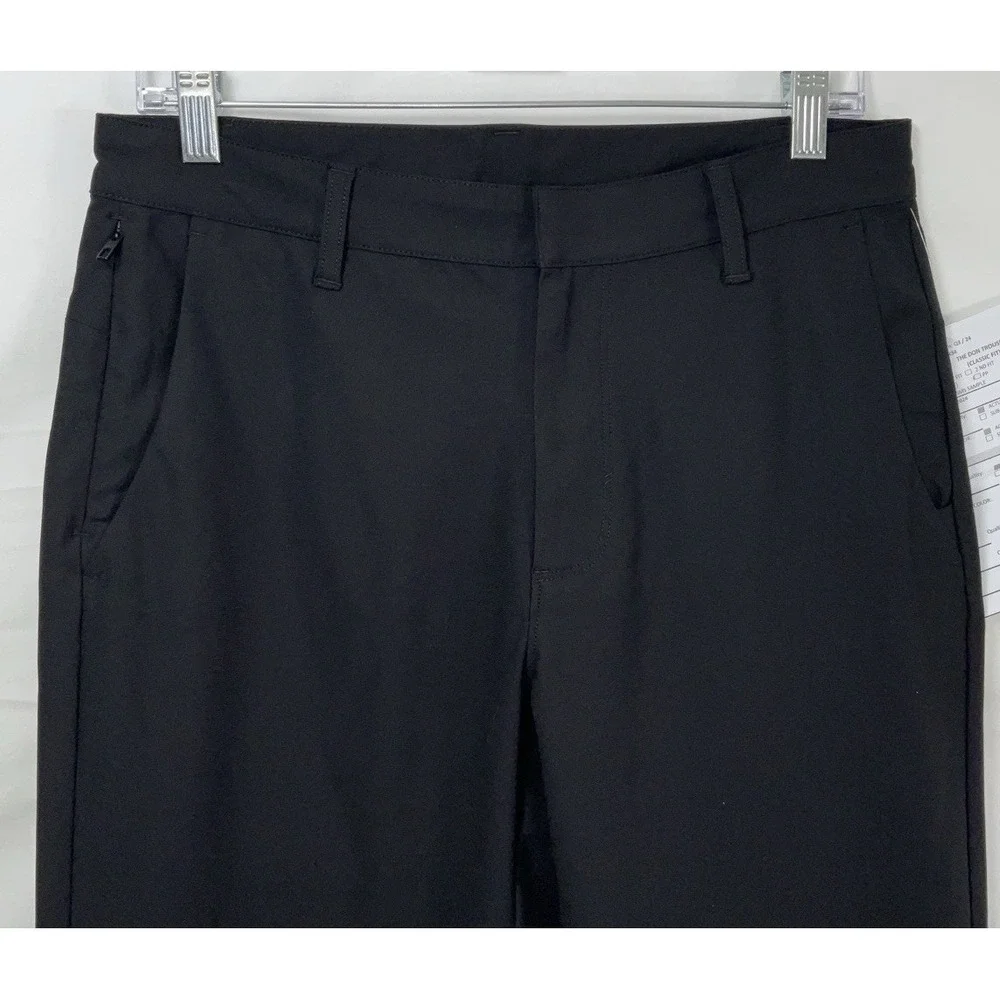 NWOT Mens Fabletics The‎ Don Slim Fit Trouser Pants - Black - Size 30